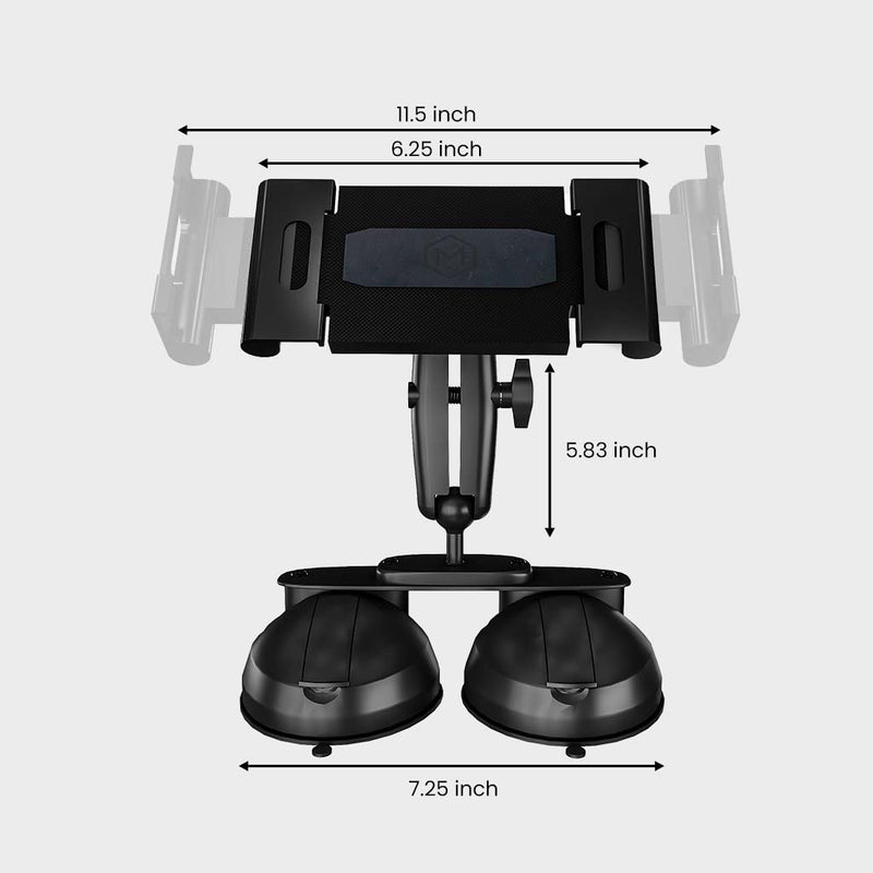 Quick Lock Dual Suction Cup iPad Holder