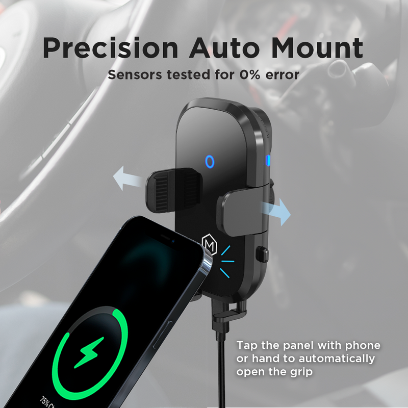 Fast Wireless Car Charger Mount - Grip Cradle (Auto Scan Version 2.0 )