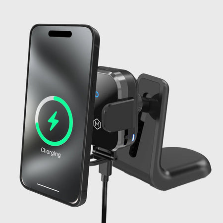 Fast Wireless Car Charger Mount -  Mini Grip Cradle Version 2.0