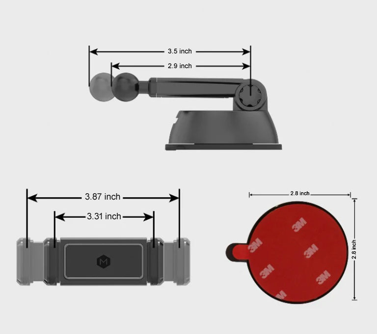 Simpl Grip Suction Cup Dash Mount