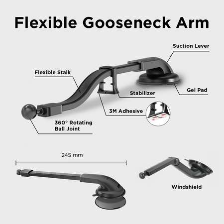 MagSafe Wireless Car Charger Gooseneck Mount (Version 2.0)