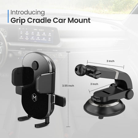 Grip Cradle Mount with Multi-Angle Adjustable Suction Cup