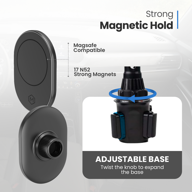 MagSafe Magnetic Cup Holder Car Mount (Version 2.0)