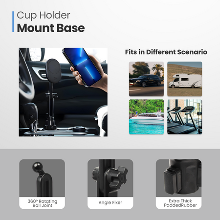 MagSafe Magnetic Cup Holder Car Mount (Version 2.0)