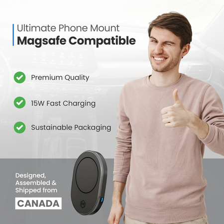 MagSafe Wireless Car Charger Suction Cup Mount (Version 2.0)