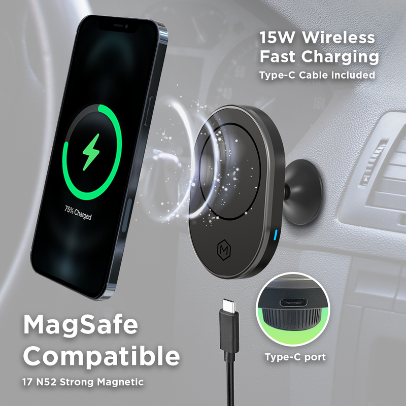 MagSafe Wireless Car Charger Dash Mount (Version 2.0)