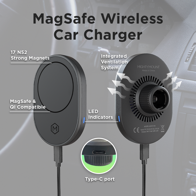 MagSafe Wireless Car Charger Dash Mount (Version 2.0)