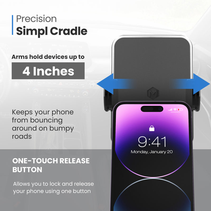 Simpl Cradle Mount with Multi-Angle Adjustable Suction Cup