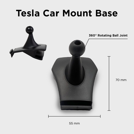 Fast Wireless Car Charger Mount for Tesla Model 3 and Y - Mini Grip Cradle Version 2.0