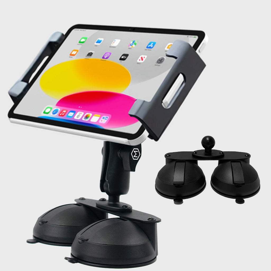 Quick Lock Dual Suction Cup iPad Holder