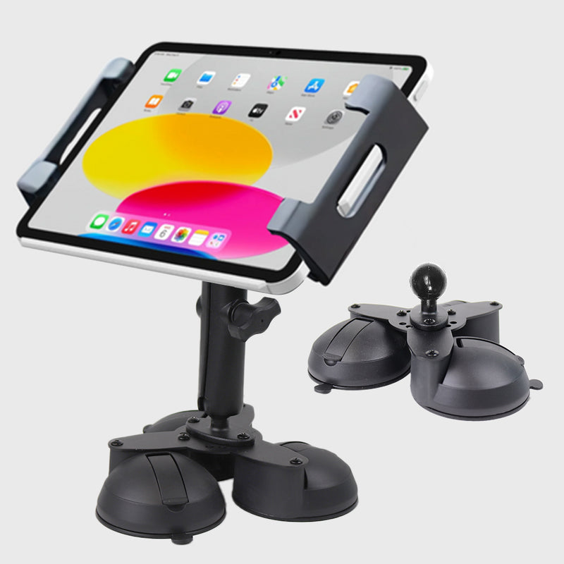 Heavy Duty Triple Suction iPad and Tablet Mount